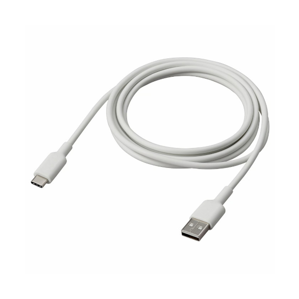 Valge USB-A → USB-C kaabel 1m